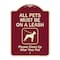 Signmission Designer Series-All Pets Must Be On A Leash Please Clean Up After Your Pet, 24" x 18", BU-1824-9998 A-DES-BU-1824-9998 - alternate 1